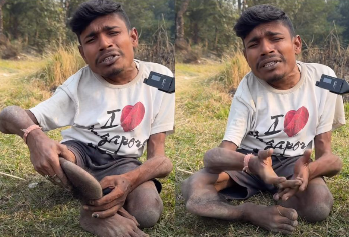 🦽 Carlos não anda. Ele se arrasta para sobreviver